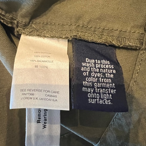 J. Crew Women's Belted Utility Jacket in Olive NEW - Picture 4 of 11